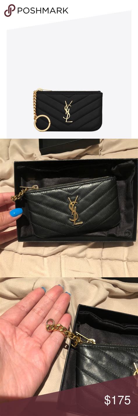 card holder keychain ysl|ysl card case.